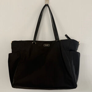 Kate Spade New York Women’s Designer Black Nylon Travel Tote Shoulder Weekender
